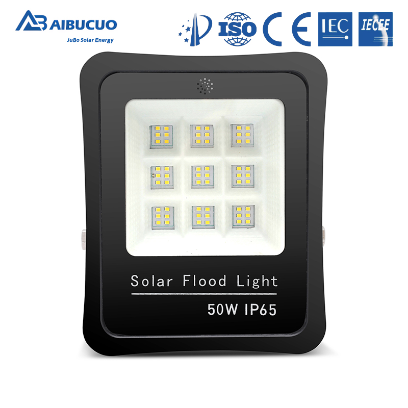 Wholesale of AIBUCUO Jubo's new aluminum shell lens solar lamps, outdoor floodlights and high-power solar floodlights details Picture