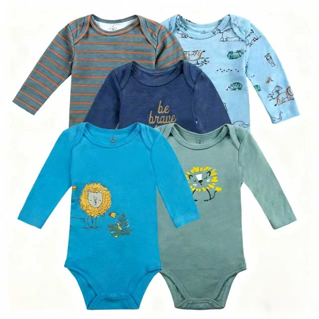 Cross-border bestseller 2025 Autumn/Winter Pure cotton 5-piece baby coat, warm crawling suit, Class A cotton in stock wholesale Specification image