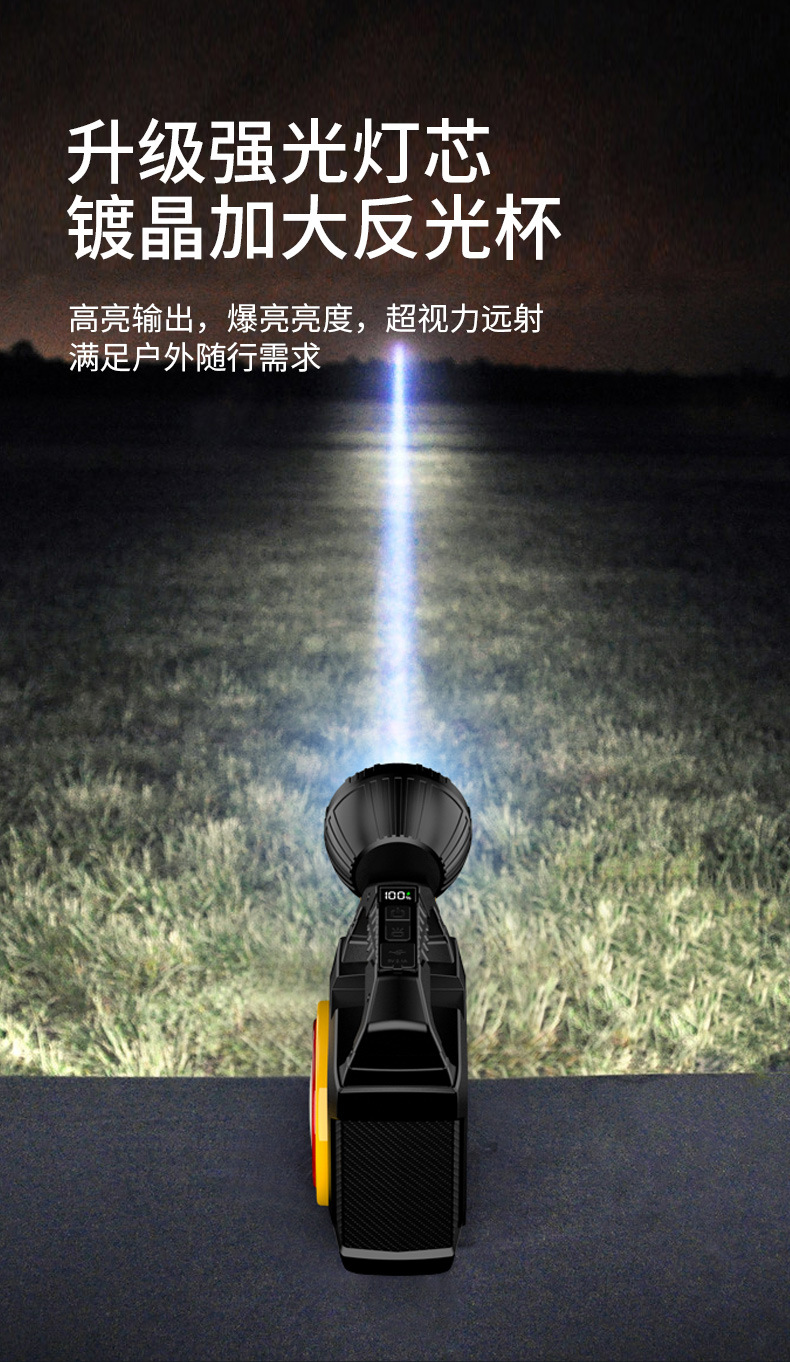 New solar portable lamp, built-in toolkit, LED outdoor lamp, USB charging emergency light, high-power searchlight pic 7