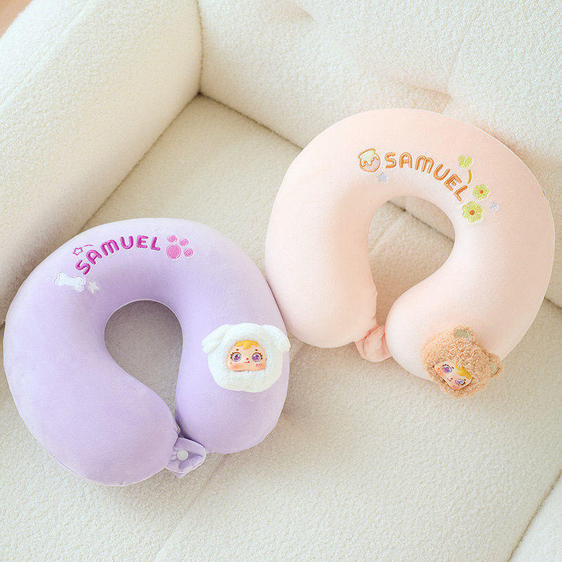 The cute and fun doll neck pillow is soft and comfortable, a must-have for your trip Application Scenario