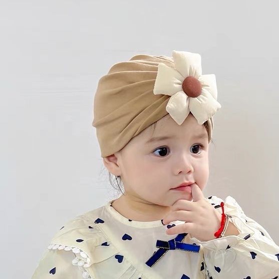 婴儿帽子秋冬纯棉婴幼儿胎帽可爱女宝宝印度帽新生儿护囟门睡觉帽 详情图6