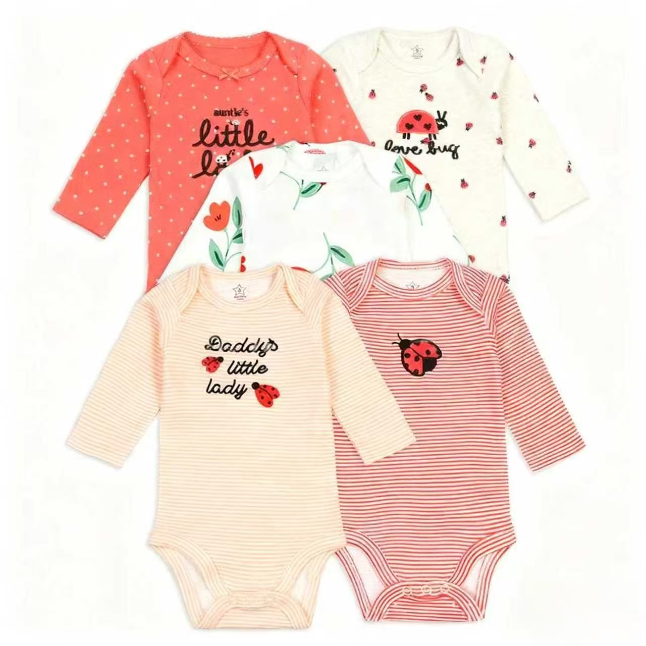 2025 Autumn/Winter Classic baby pure cotton one-piece suit 5-piece set, Class A standard newborn warm crawling suit in stock wholesale Specification image