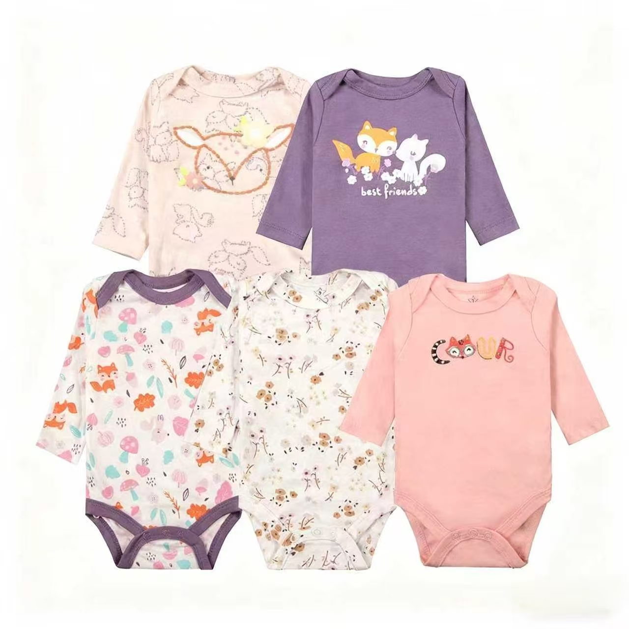 2025 Autumn/Winter Classic baby pure cotton one-piece suit 5-piece set, Class A standard newborn warm crawling suit in stock wholesale Application Scenario