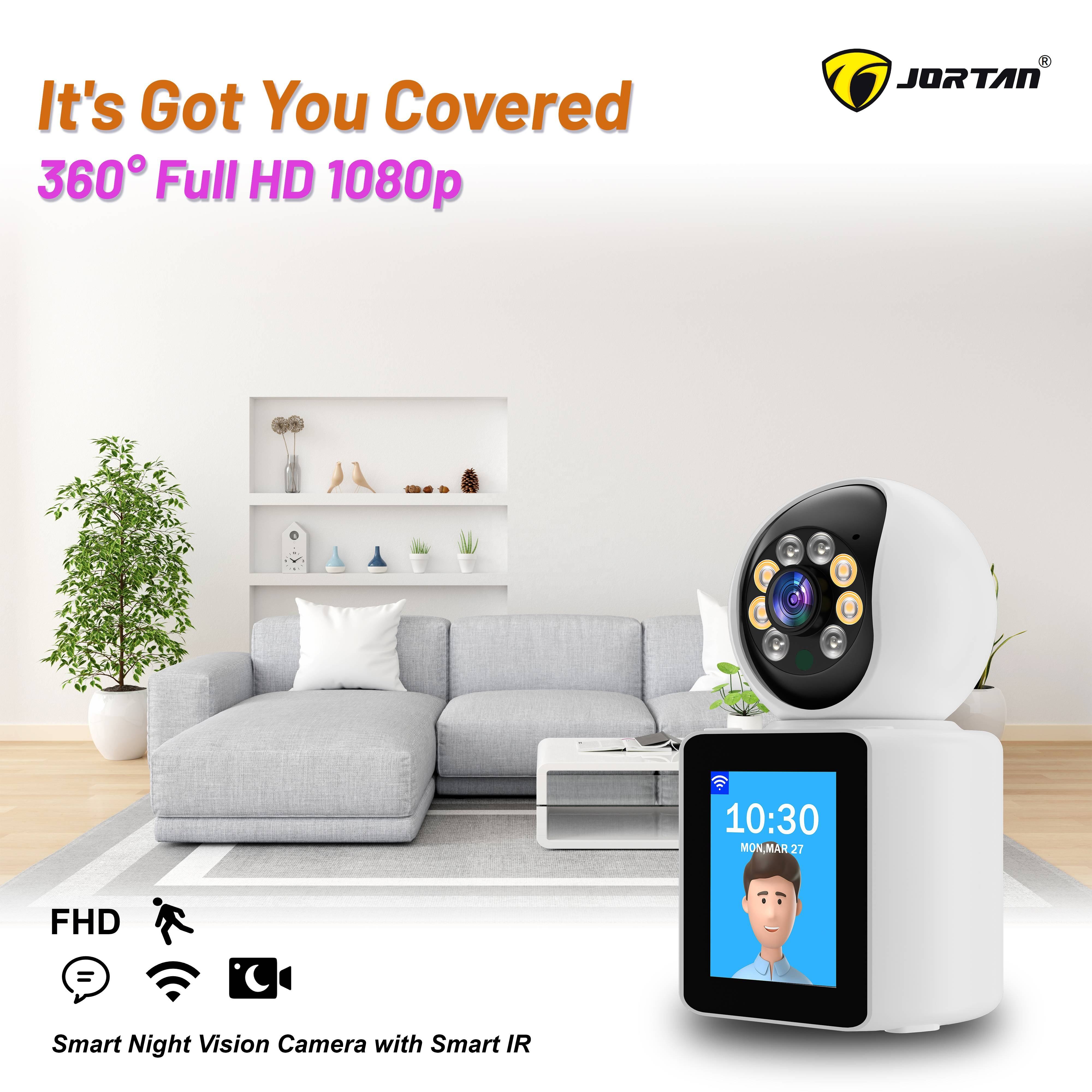 360° panoramic pan-tilt high-definition night vision two-way communication home remote monitor with screen surveillance camera pic 7