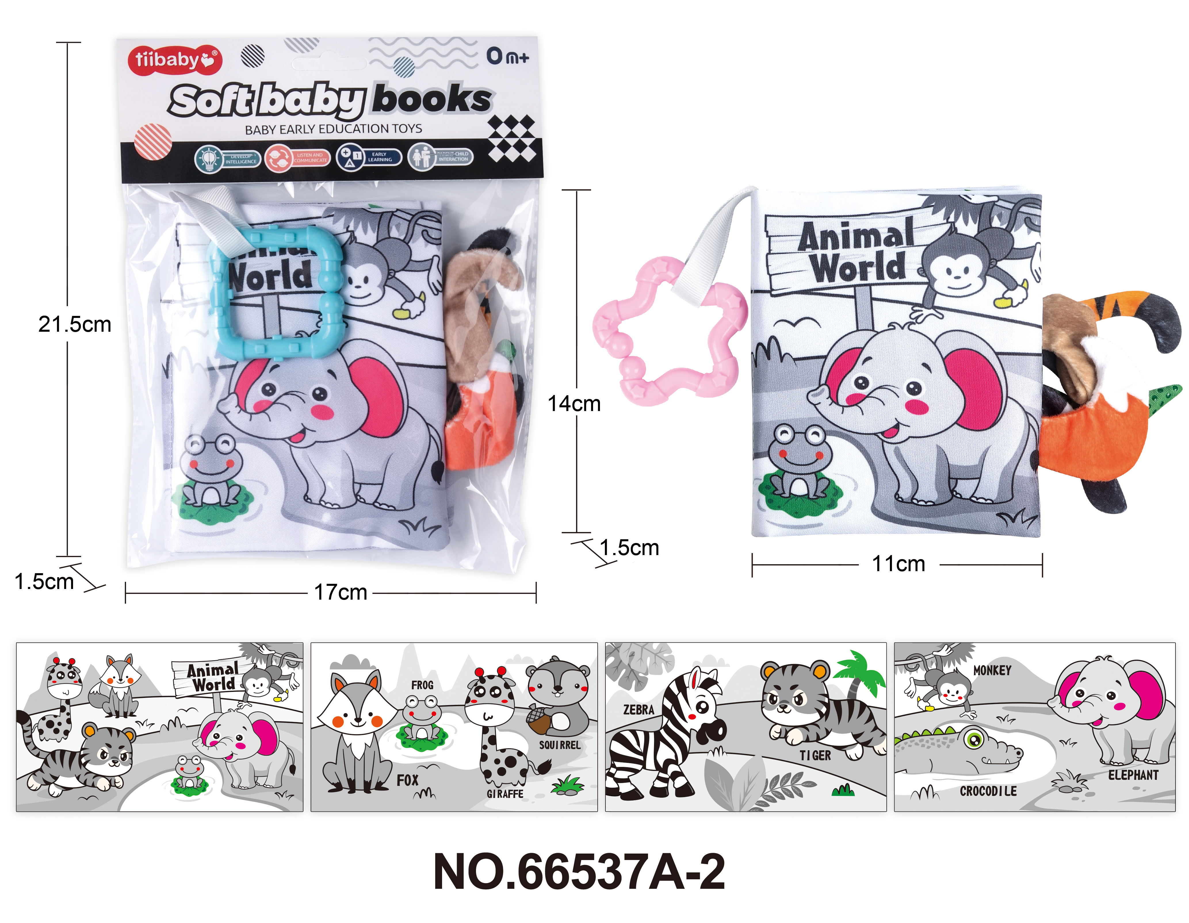 The original manufacturer's tail cloth books for babies aged 0-3 years old come with teething rings that can be chewed and torn. They are early education toys for infants details Picture