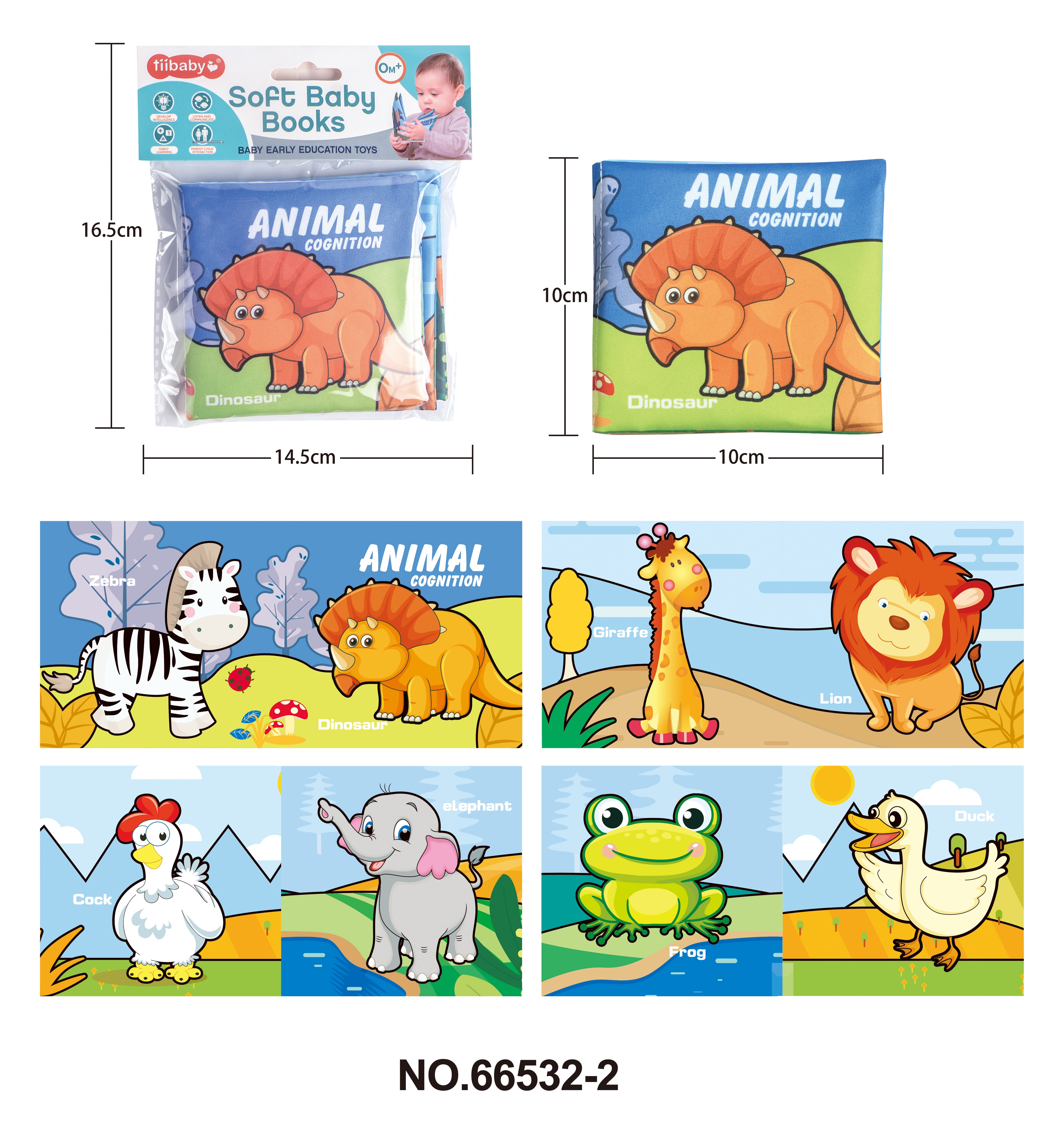 Baby cloth Book of Type a, tear-resistant and chewable, 6-month-old toddler tear-resistant set of educational toys, baby cloth book details Picture