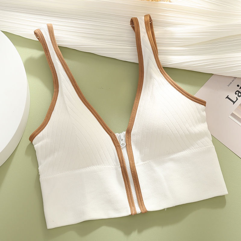 Ladies' zipper beautiful back sports bra Specification drawing