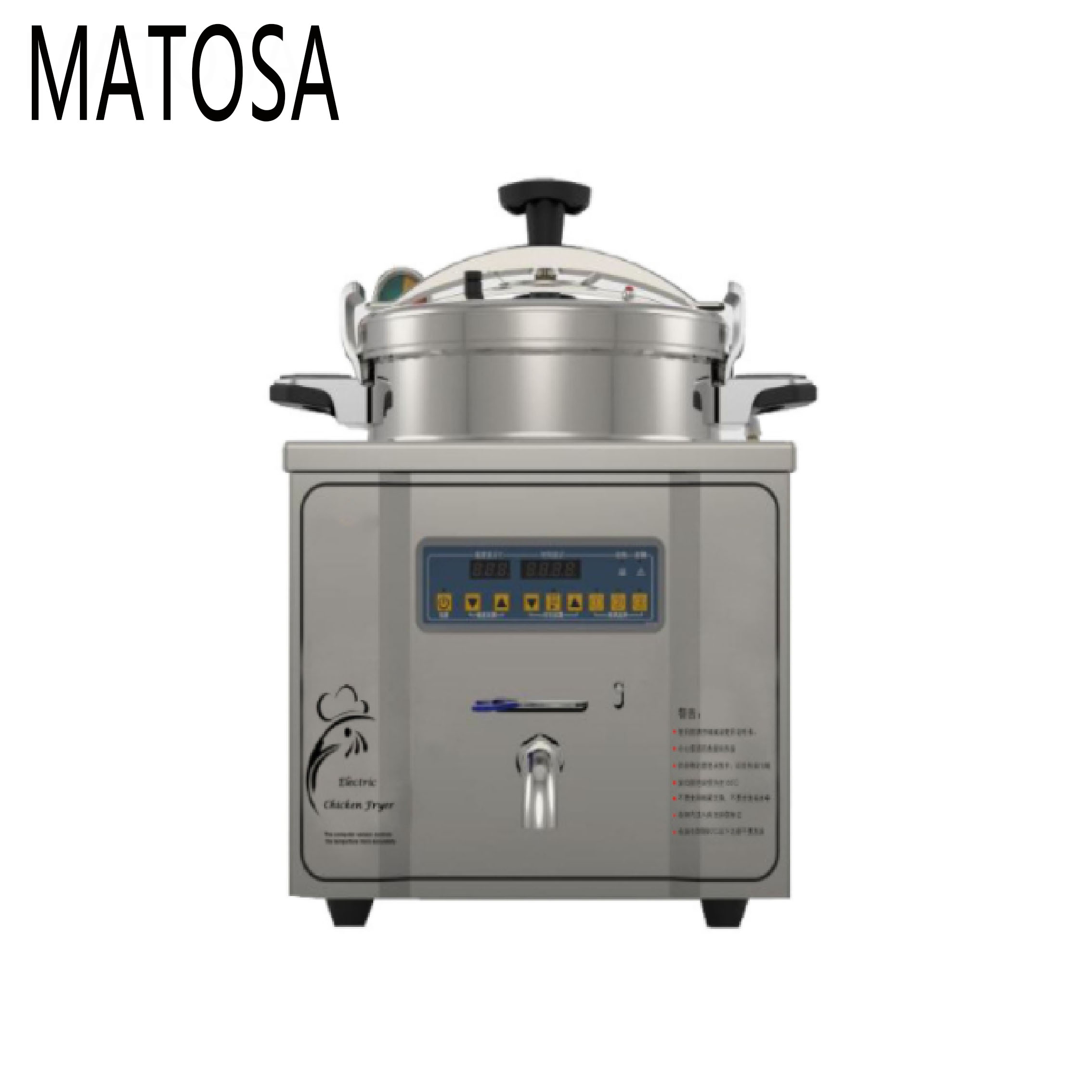 22L stainless steel pressure fried chicken stove, countertop electric fryer, single-cylinder high-pressure fryer