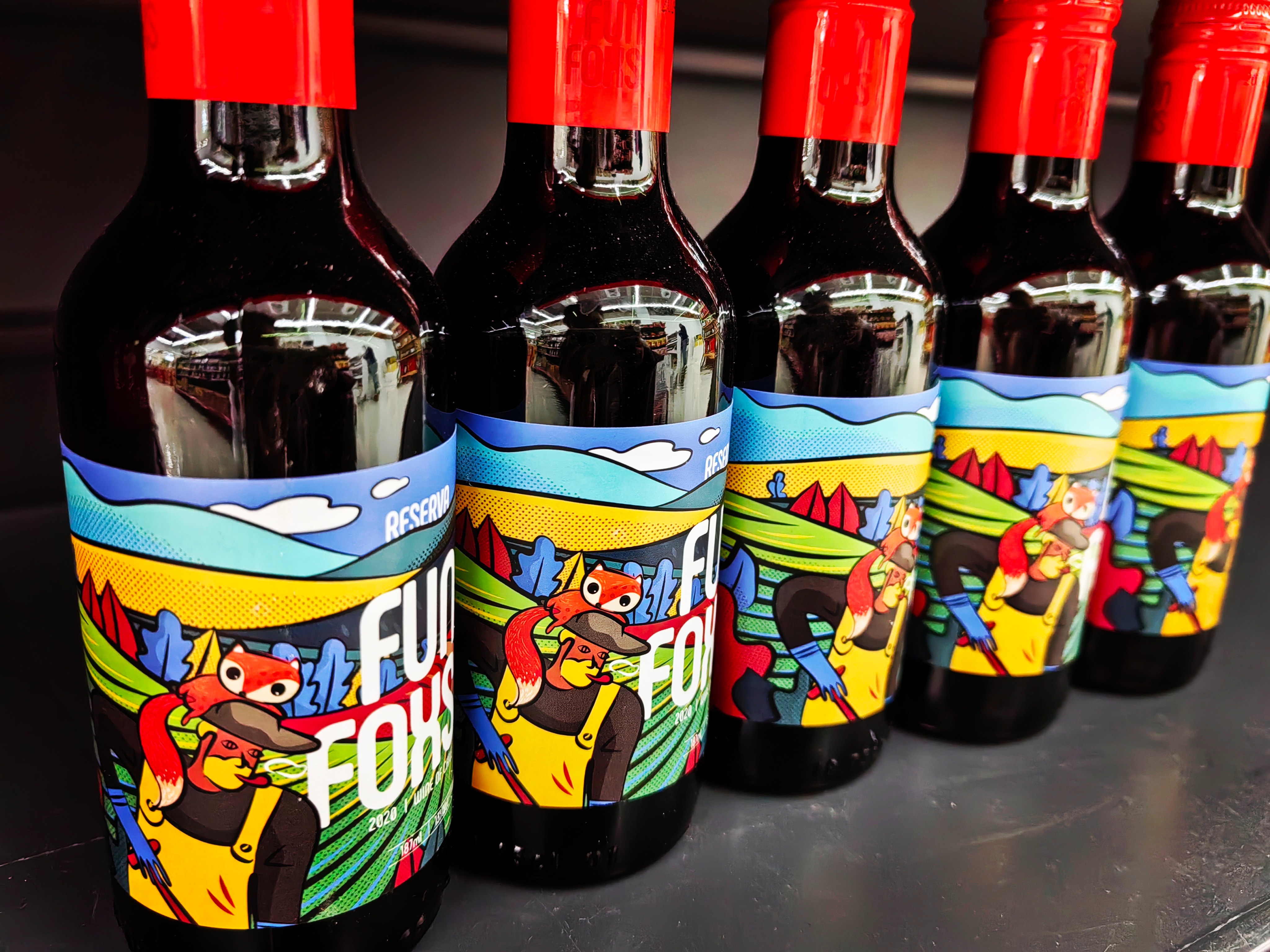 Chilean Gatron Master Cabernet Sauvignon Dry Red Wine 187.5ml, Chilean Happy Fox Red Wine 187ml