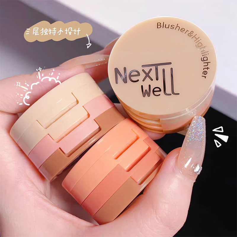 Next Well's new high-gloss blush one-piece set with pearlescent ribbons, brightening the eyes, natural contouring eyebrows, powder, eyeshadow and blush cross-border makeup OEM/ODM manufacturer wholesale Application Scenario