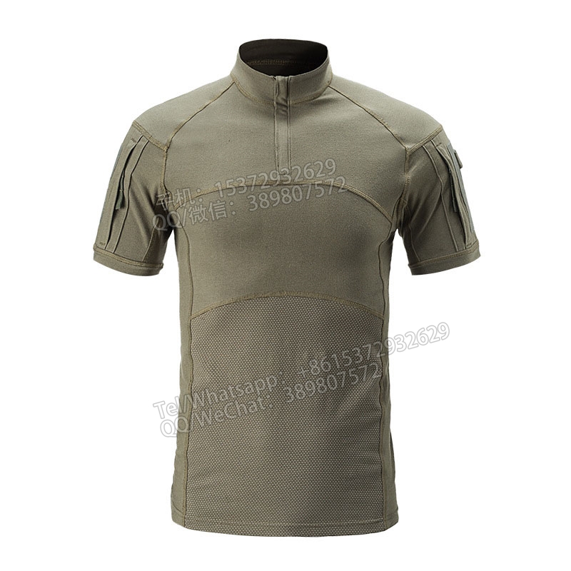 JF0721 Frog Suit - 2019 Summer New Frog Suit Short-sleeved Sports camouflage top Quick-drying T-shirt Cotton T-shirt details Picture