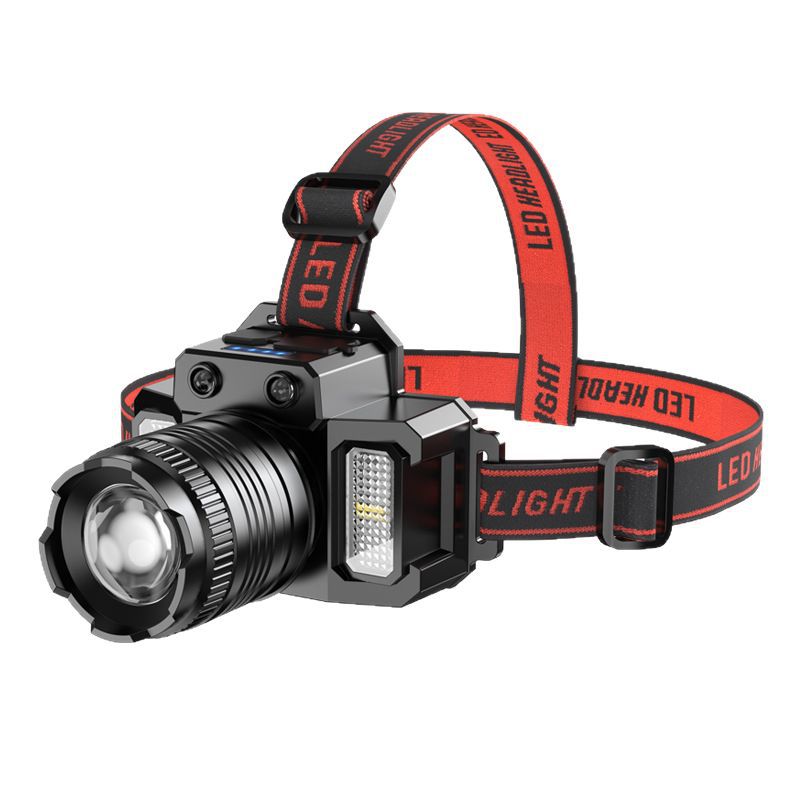 F-T51 Angled adjustable focus sensor COB side lamp, long-lasting strong light long-range outdoor night fishing camping headlamp Item Picture