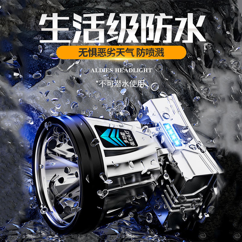 Best-selling long-lasting strong headlight LED head-mounted charging night fishing miner's lamp outdoor camping searchlight Specification image