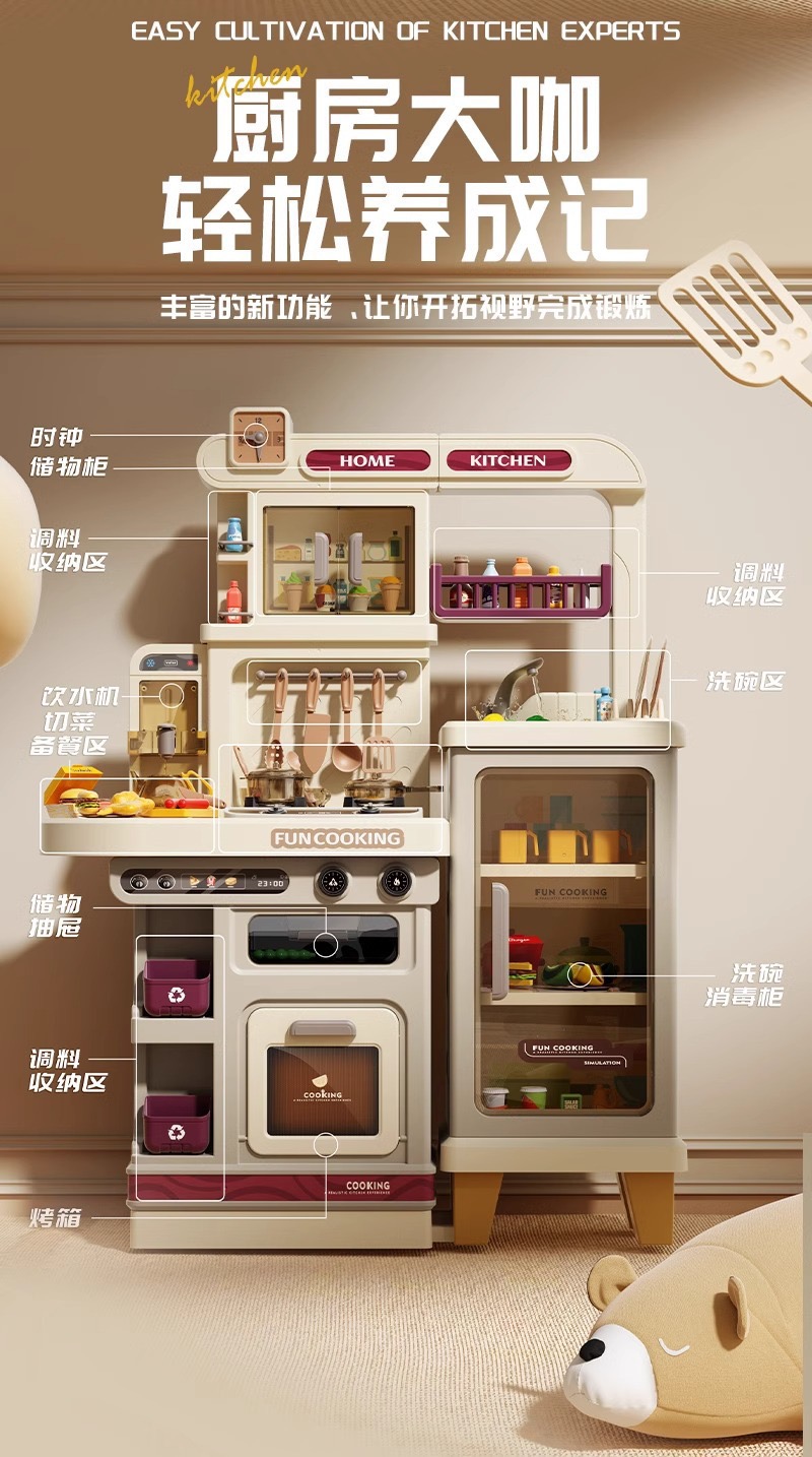 儿童厨房过家家玩具做饭仿真3到6岁男孩女孩生日礼物详情1