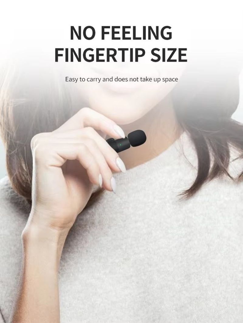 Wireless Microphone K8 Wireless Microphone Type-C IOS Auto-syncs Microphone for Video Recording Vlog K8 K9 Item Picture