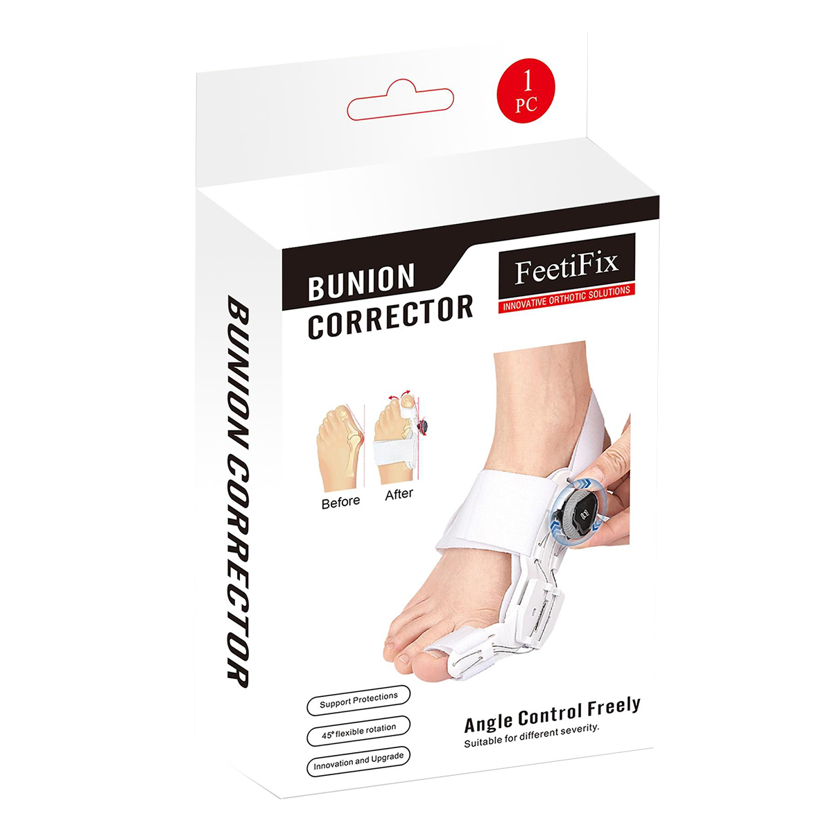 For foreign trade, the thumb and toe valgus and inversion knob adjustment Angle, the big toe valgus orthosis, and the toe divider details Picture