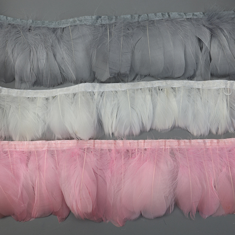 中飘羽毛布条diy彩色羽毛diy饰品灯具服装婚纱装饰材料