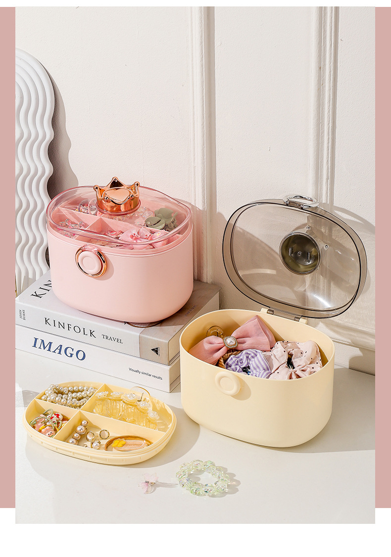 R42-M2401皇冠收纳盒儿童发饰收纳盒皮筋发卡手账可爱头绳饰品桌面百宝箱详情图15