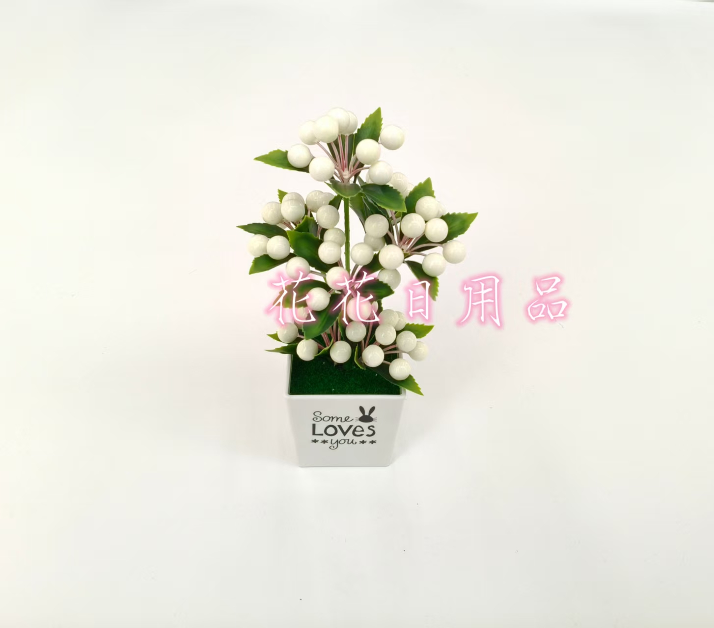 小盆栽/盆栽/盆栽摆件/仿真龟背竹/塑胶花细节图