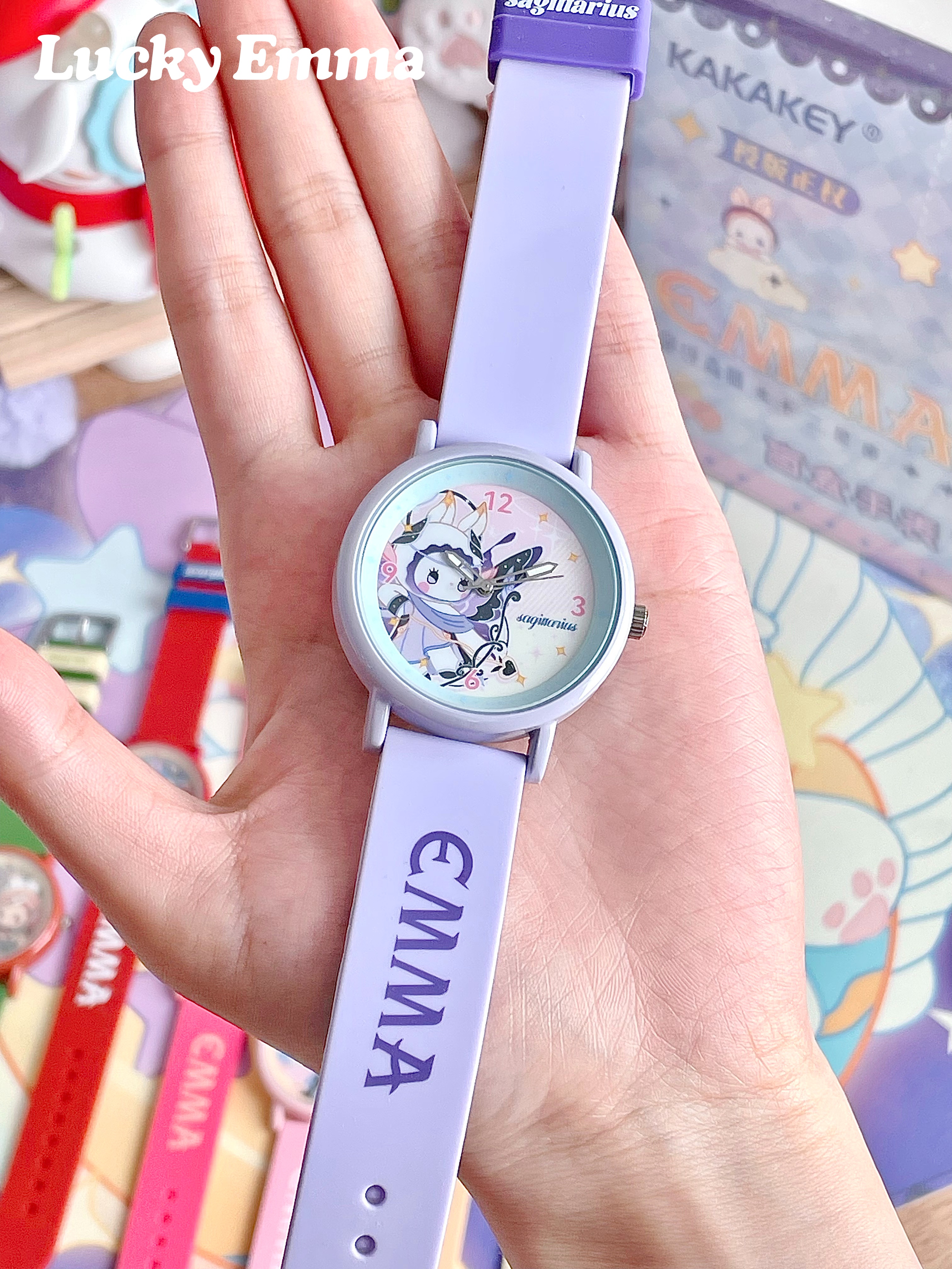 Genuine Emma Secret Forest Zodiac Series Watch, Trendy Blind Box, Cute Children's Wristwatch, Birthday Gift Specification drawing