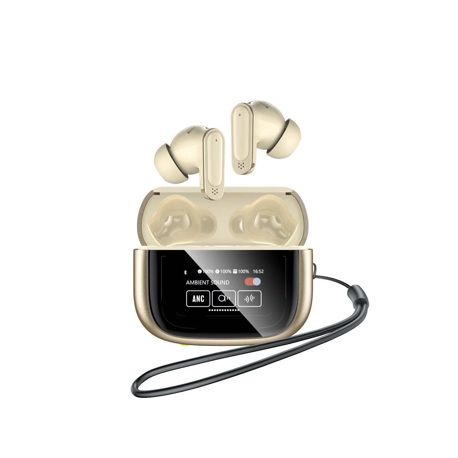Ai Translation Bluetooth Headphones, Cross-Border Private Model Anc Noise-Cancelling Bluetooth Headphones, Lcd Touch Screen, Tws Wireless Call, Deep Bass, Smart E-Sports Style, Low Latency Item Picture