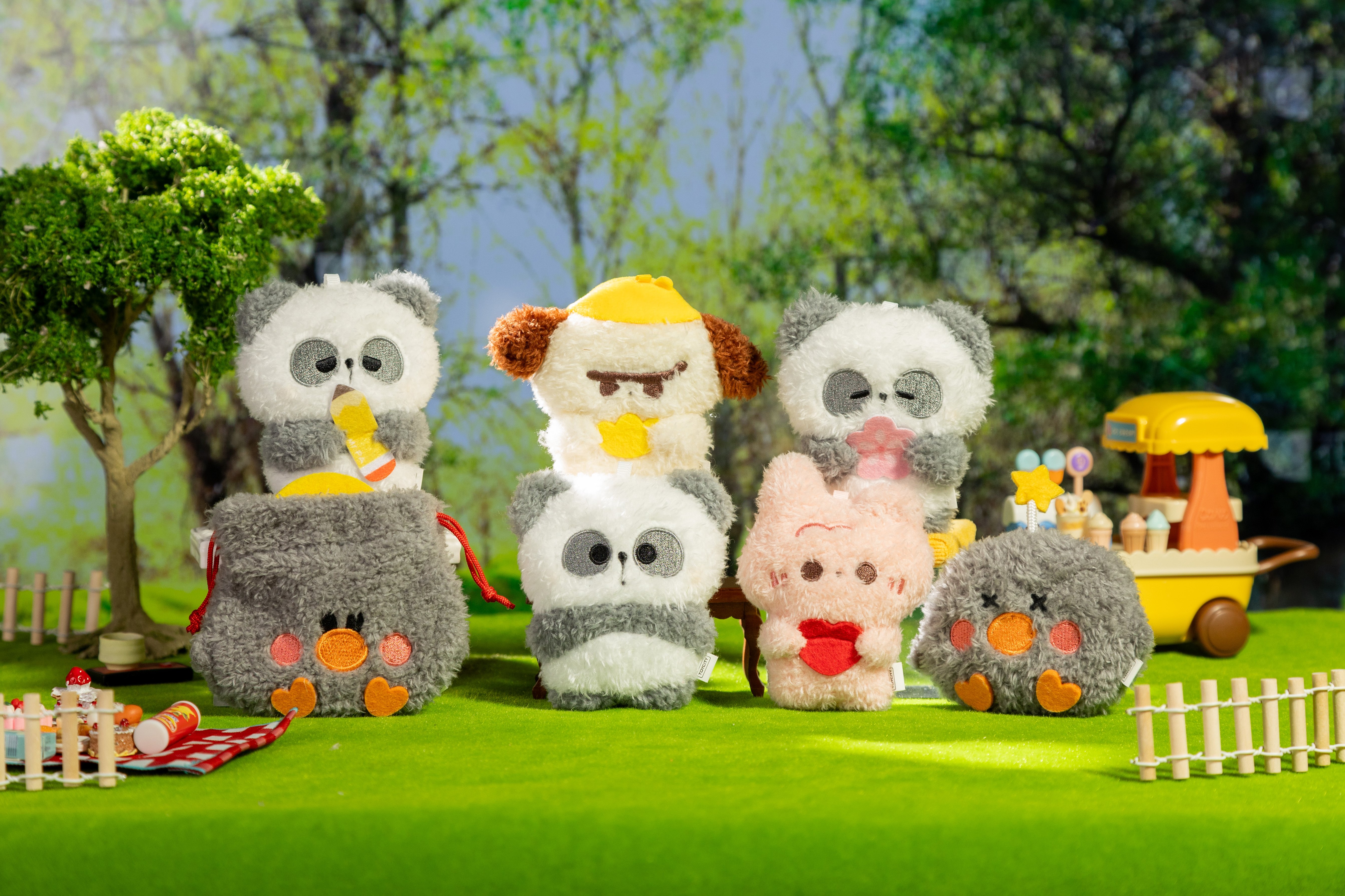 Toycity's Official Panda Blind Box From Teacher Pa Brings You Good Luck. The Sticker Series Of Plush And Cute Decorative Toys Are A Gift For Girls Item Picture