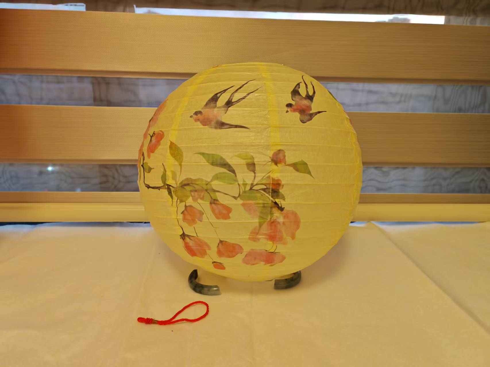 Office cultural festival supplies - lanterns, New Year plush red plastic paper hanging lantern decorations Item Picture