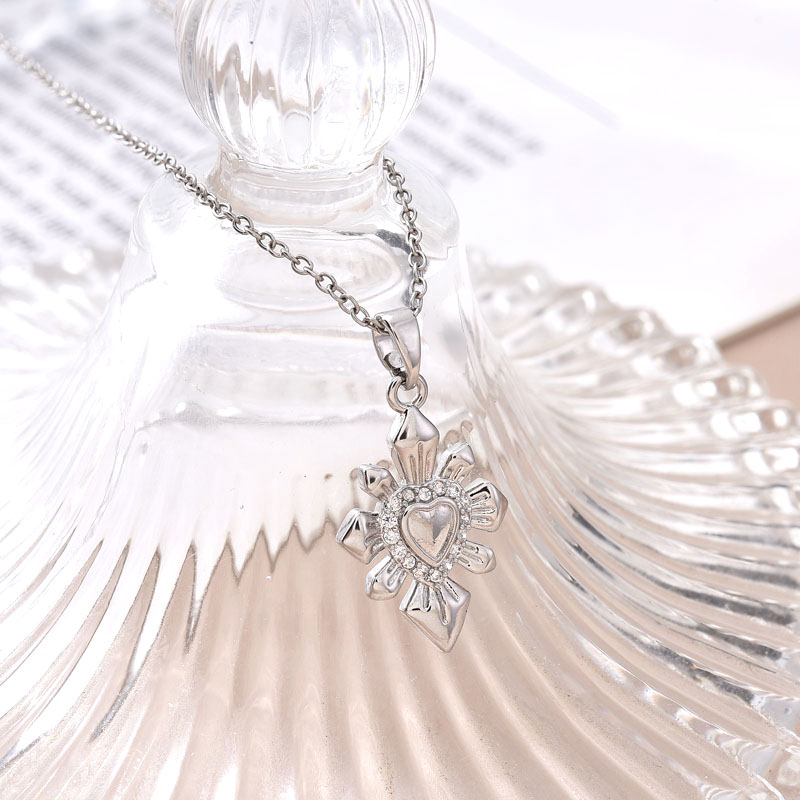 欧美跨境亚马逊外贸新款铜镀真金十字架项链饰品简约吊坠东南亚潮流百搭镶锆石详情2