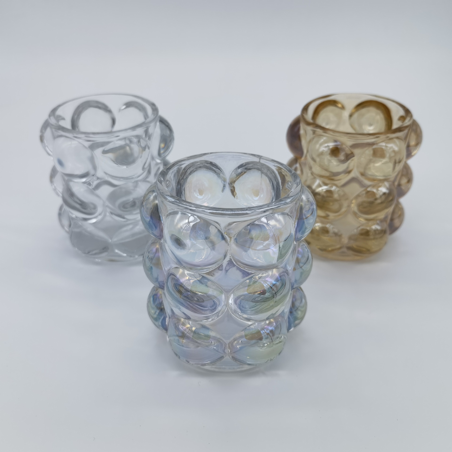 烛台摆件简约玻璃烛台北欧蜡烛罐莫兰迪蜡烛杯民宿装饰蜡烛玻璃罐零售