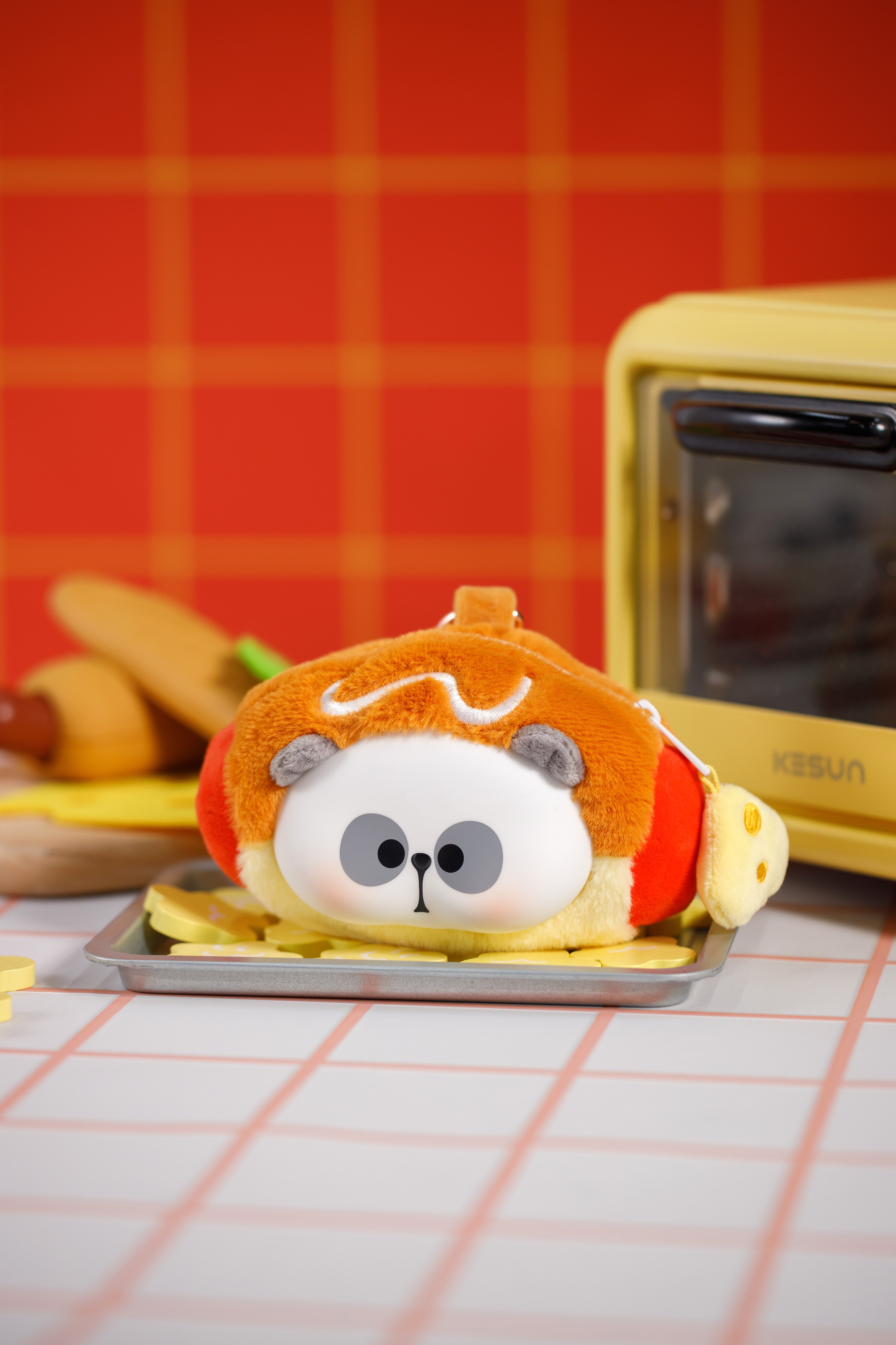 Toycity正版耙老师耙耙今天吃什么系列毛绒盲盒可爱熊猫麦当劳零钱钥匙包礼物详情6