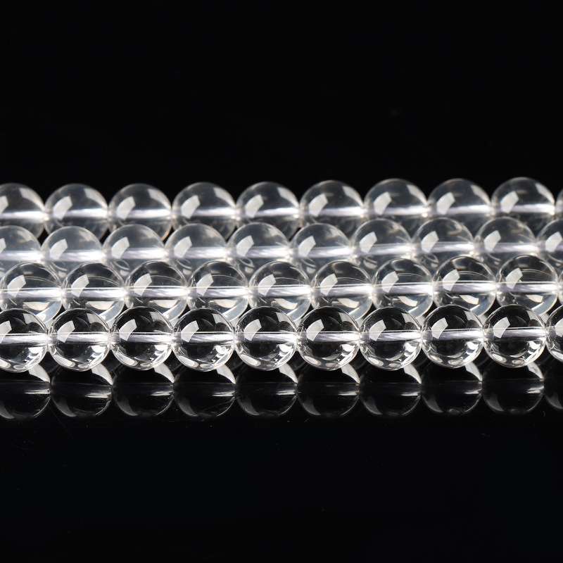 6m圆珠批发 白水晶圆珠 手工串珠饰品配件 半成品批发diy
