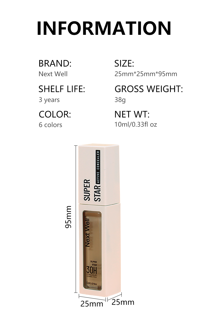 Next Well Cross-border best-selling high-quality wholesale long-lasting moisturizing, covering tear troughs, acne marks, dark circles, facial brightening liquid, concealer manufacturer wholesale Concealer, contouring liquid Concealer Specification image