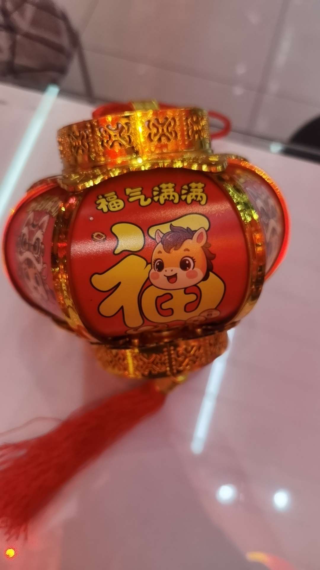 马年吉祥，生肖马灯笼，8寸