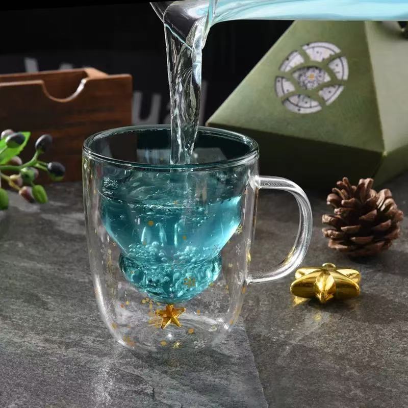 玻璃杯/竹节杯/玻璃杯杯子/玻璃小熊杯/玻璃杯子细节图