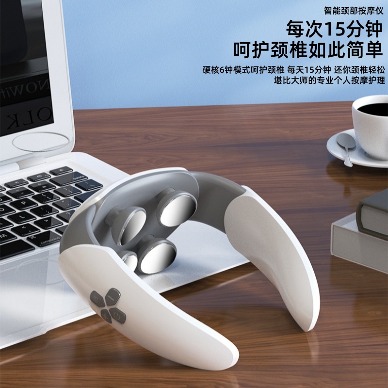 KH-960多功能TENS低频脉冲恒温热敷红光智能肩颈按摩仪器产品图