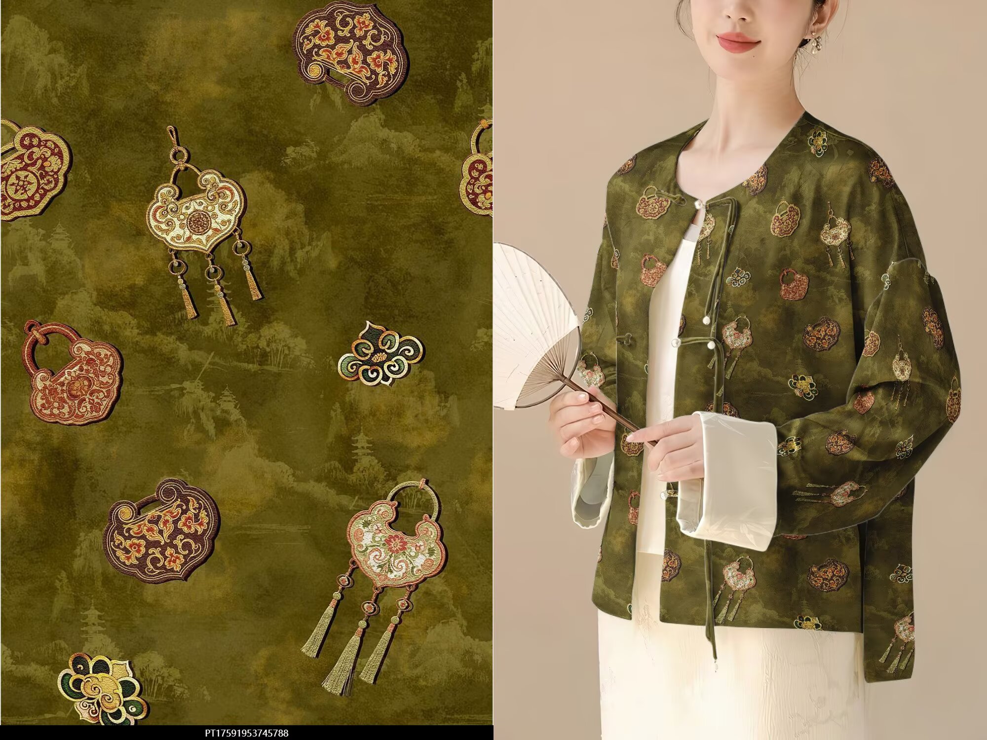 印花、扎染布实物图