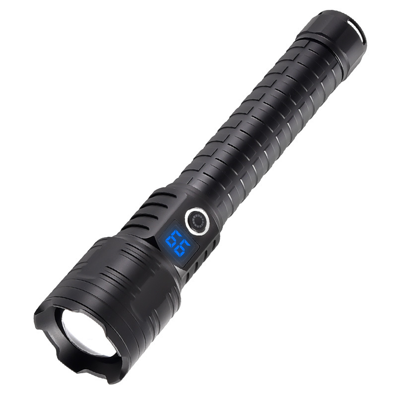 Wholesale white laser sky-piercing cannon, aluminum alloy flashlight, zoom, long-range, battery level display, LED high-intensity flashlight from the manufacturer pic 8