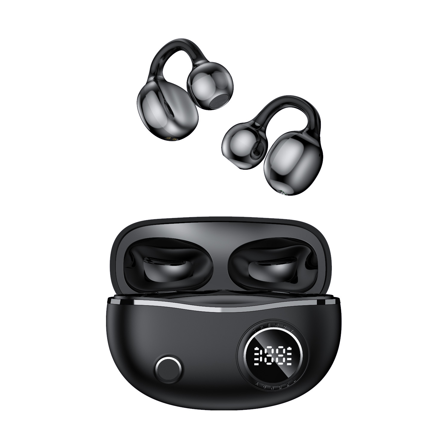 Cross-Border Ai Translation Ows Ear-Clip Smart Bluetooth Headphones, Open Ear-Hanging Enc Noise-Cancelling Bass Earplugs Specification drawing