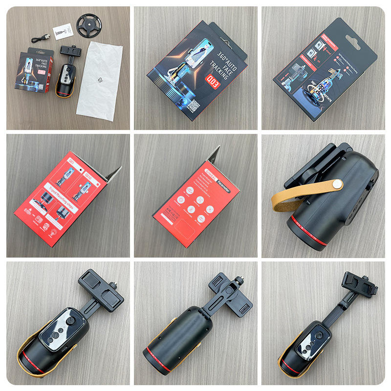 Q03 Follow-up Camera Mount Intelligent AI Face Recognition 360-Degree Shooting Camera Mount Face Tracking Stabilizer Specification drawing