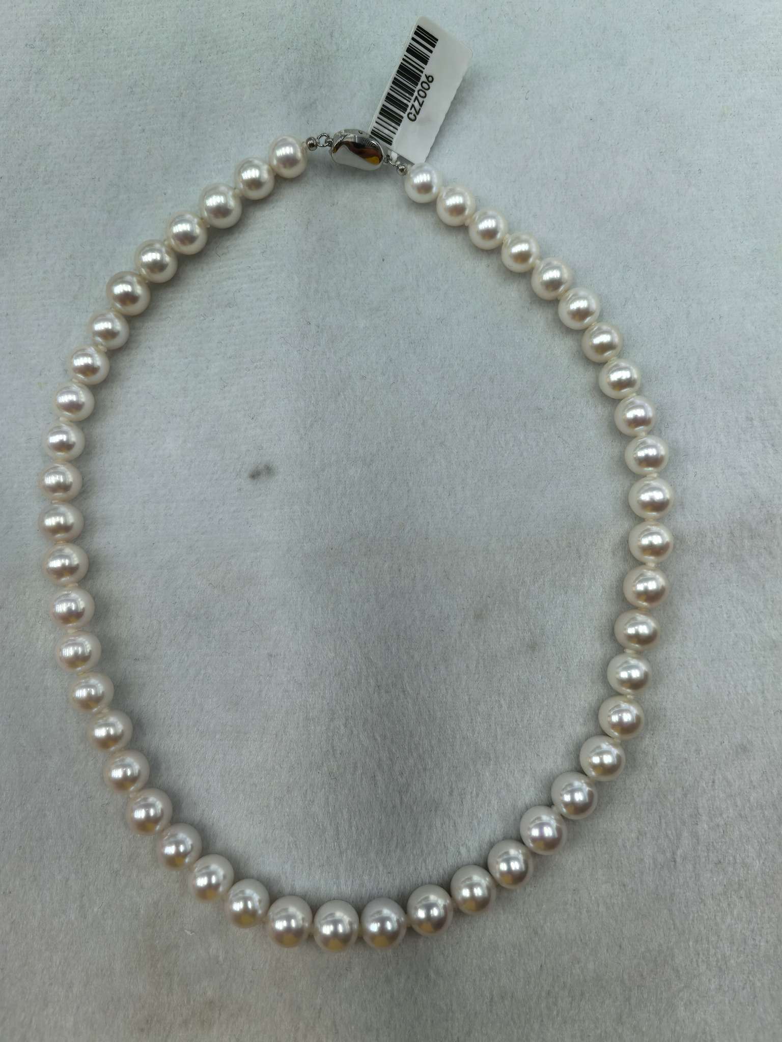 淡水珍珠项链9-10mm S925银元宝扣产品图