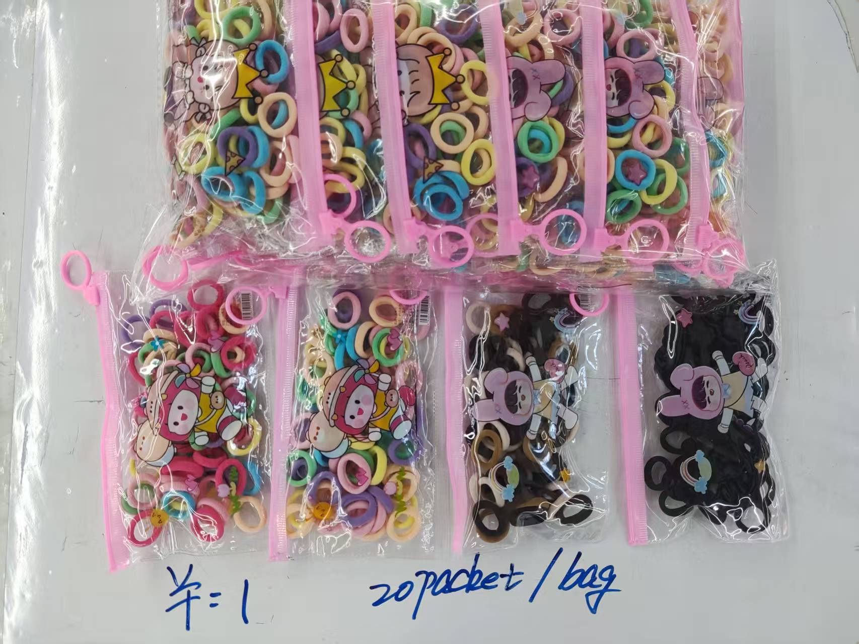 儿童最喜欢用的一次性皮筋 拇指小毛圈 造型小夹子 拉环袋包装 网络女神爱用产品 西布伦饰品详情图11