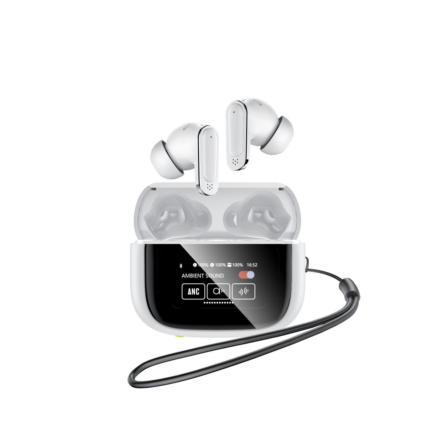 Ai Translation Bluetooth Headphones, Cross-Border Private Model Anc Noise-Cancelling Bluetooth Headphones, Lcd Touch Screen, Tws Wireless Call, Deep Bass, Smart E-Sports Style, Low Latency Application Scenario