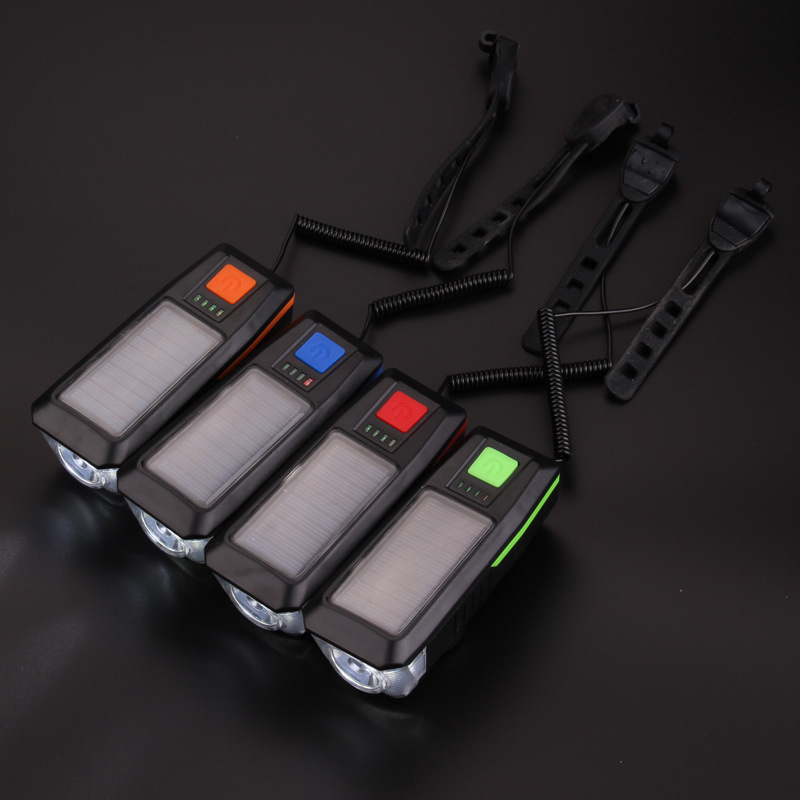 The manufacturer's new solar-powered bicycle light, USB charging horn light, night riding lighting, and mountain bike headlight Application Scenario
