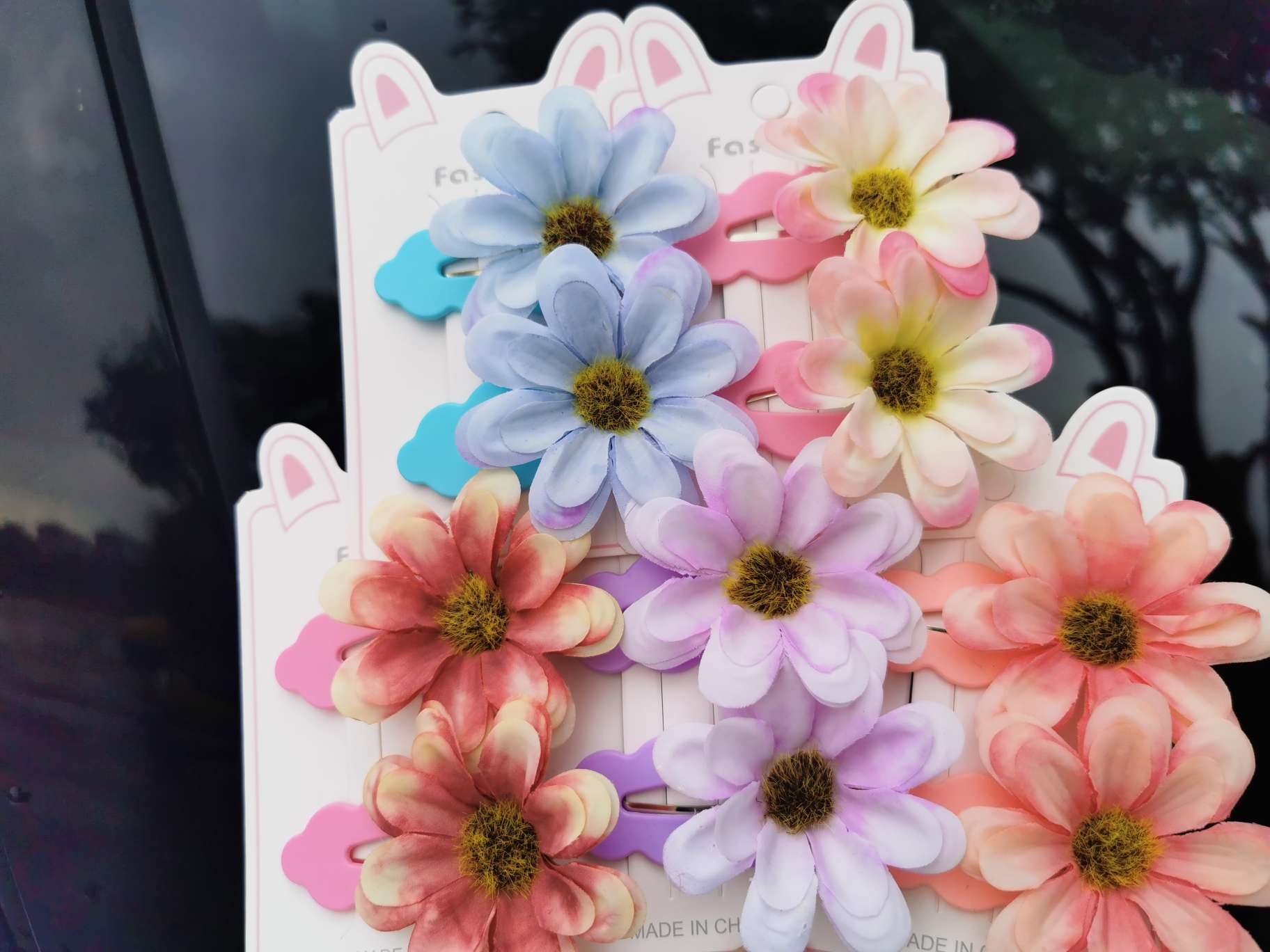 春天色系花朵BB夹