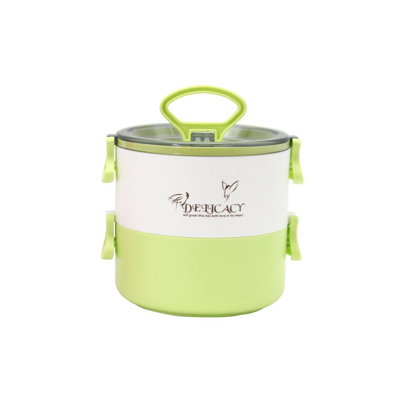 Single-layer portable lunch box, microwave oven, compartments, creative bento box, adult and student round instant noodle lunch box Item Picture