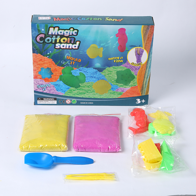 工厂直销1000G盒装太空沙，棉花沙玩具套装，跨境外贸，6色可选