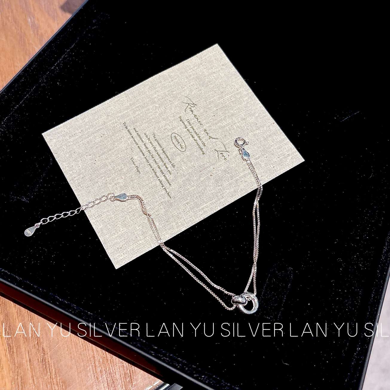 S925通体纯银 简约亮面手链时尚手饰手链女款饰品潮流百搭