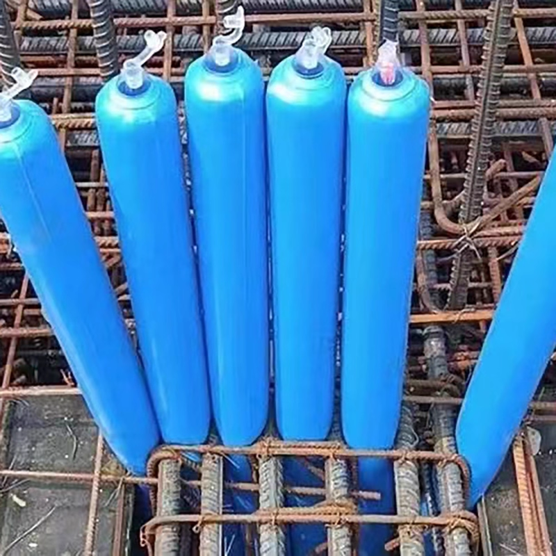 建筑工地后浇带隔断拦茬挡混凝土堵梁头充气棒钢筋梁柱阻隔离气囊