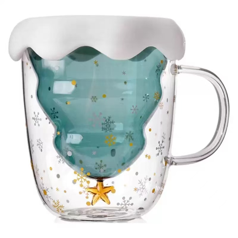 玻璃杯/竹节杯/玻璃杯杯子/玻璃小熊杯/玻璃杯子白底实物图