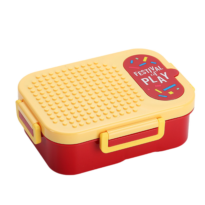 Children, students, adults DIY separated lunch boxes, cartoon-shaped lunch boxes, building blocks, self-prepared portable and cute lunch boxes, food storage boxes Item Picture